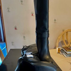 Tall High Heel Black Guess Boots.  NIB